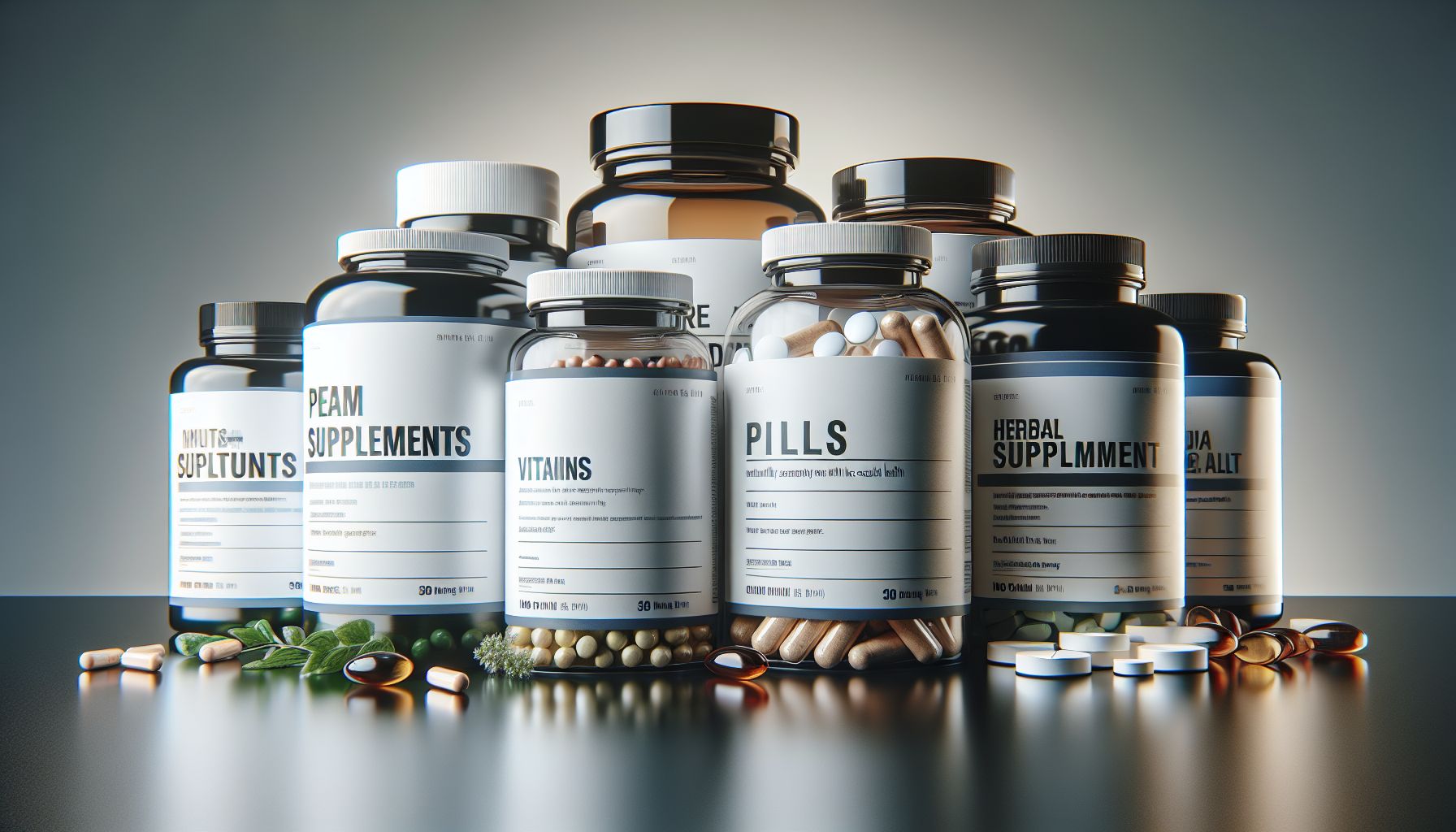 Illustration showing common men’s sexual health supplements, their natural ingredients, and benefits for male sexual function
